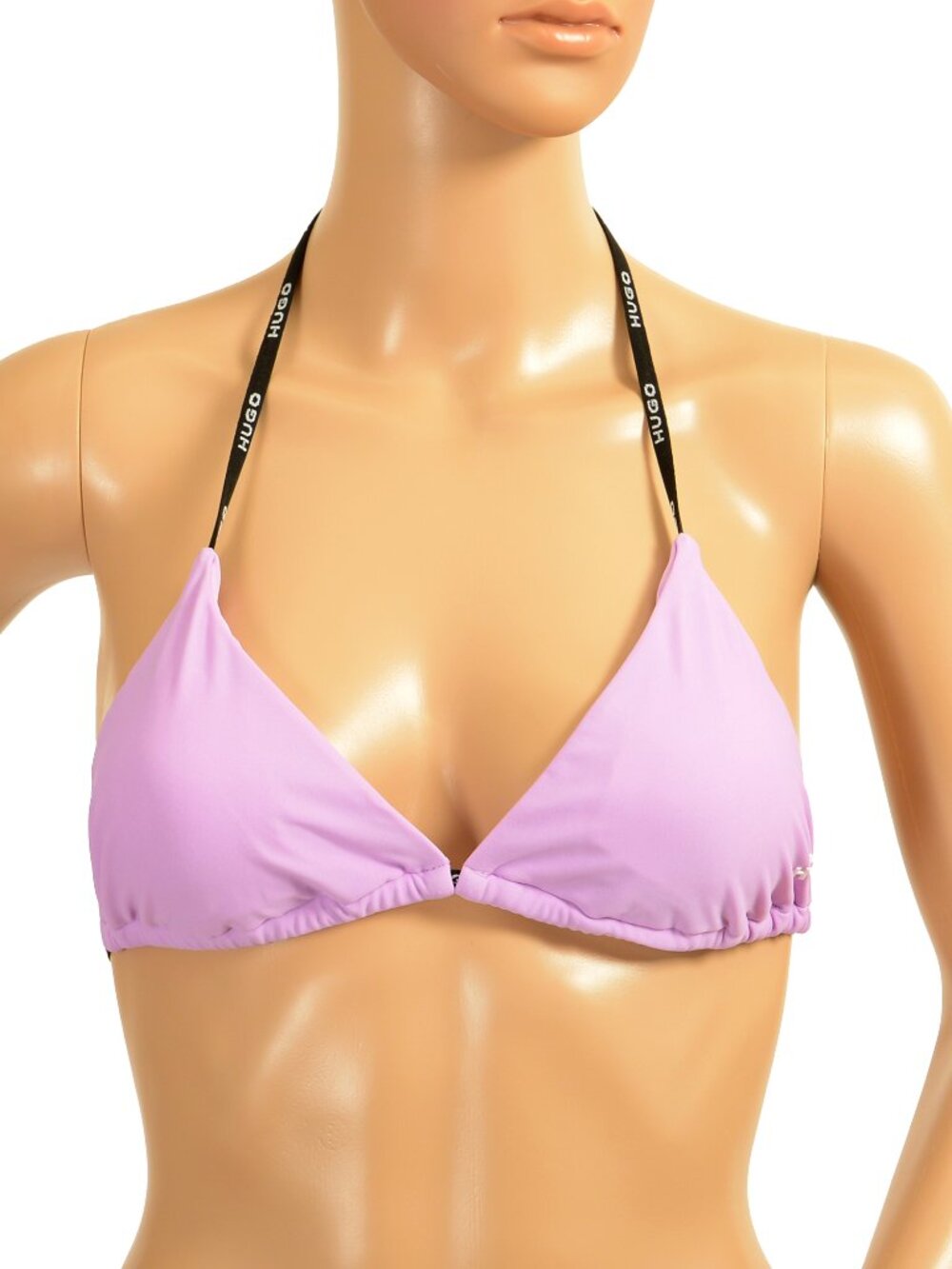 Hugo Boss Women's "Pure_ TRIANGLE" Purple Logo Padded Swim Top Bra US XS IT 38
